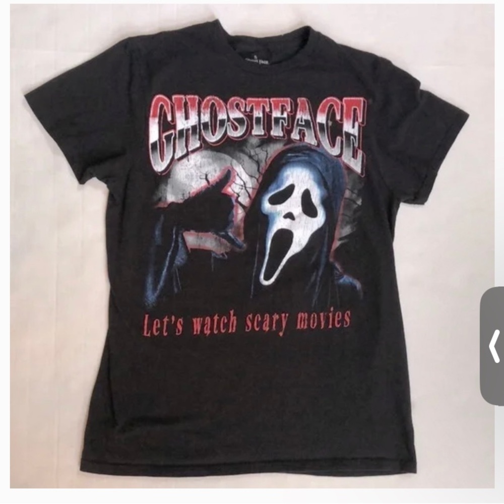 Ghostface Let’s Watch Scary Movies black L tee shirt